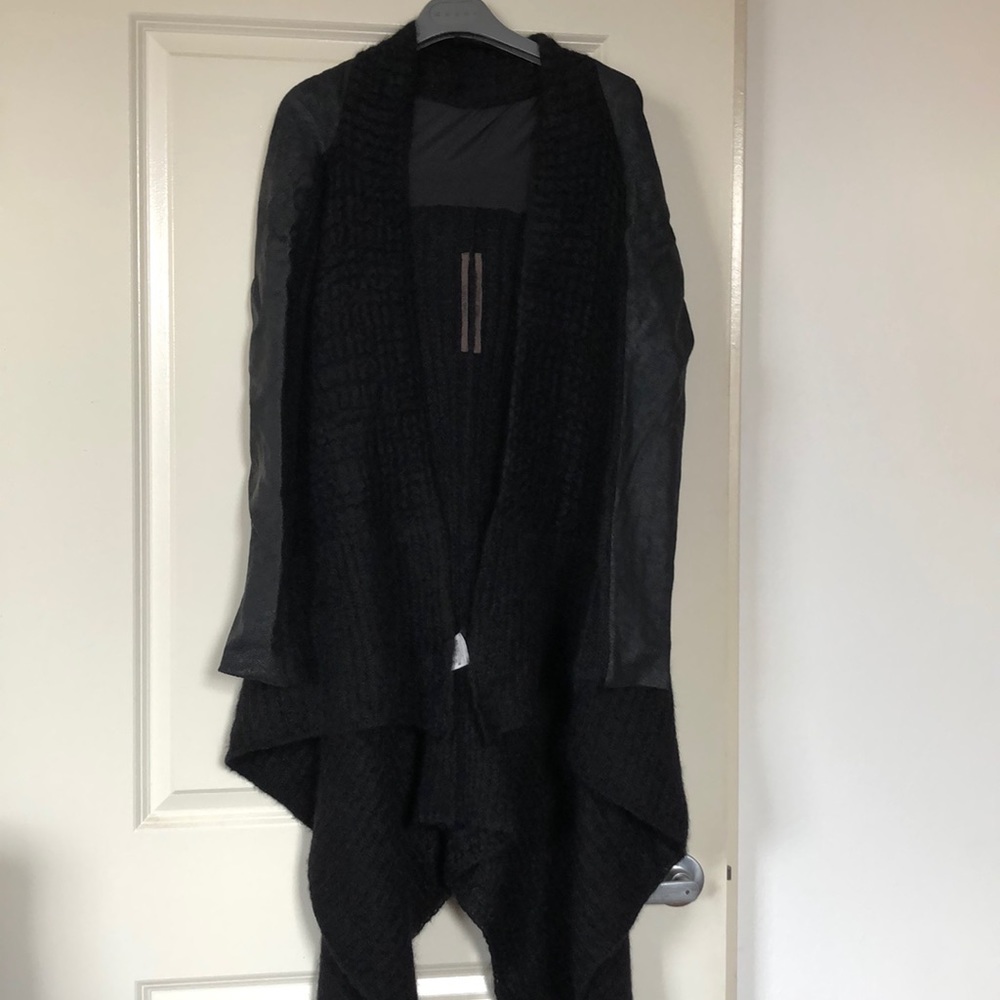 Rick Owens Coat With Leather Shoulder